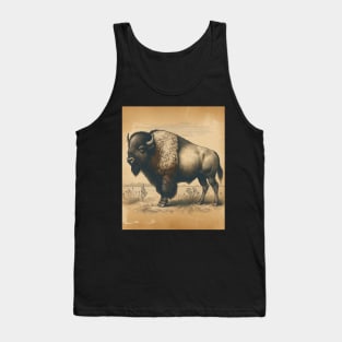 Vintage Bison Illustration Tank Top